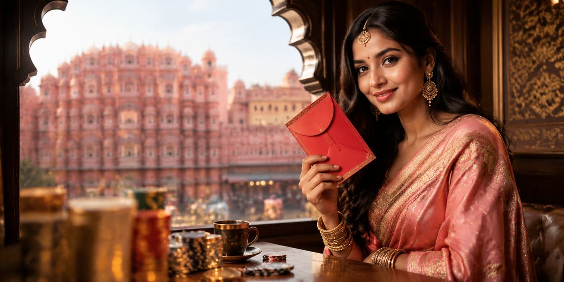 An elegant woman representing VIP rewards in Jaipur, India